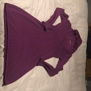 ATHLETA PURPLE HOODIE SWEATER DRESS SIZE SMALL